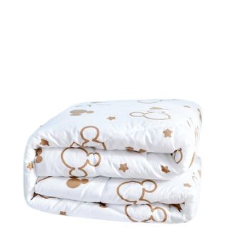 迪士尼(Disney) 白色春秋纤维被子 150*200cm 约750g 舒适透气水洗棉 宿舍单人家用被芯 床上用品 