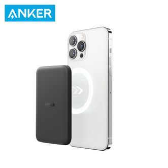 安克Anker MagGo MagGo苹果磁吸无线充电宝超薄款 无线小巧便携移动电源背夹电池 适用苹果13pro/max/12 星际灰