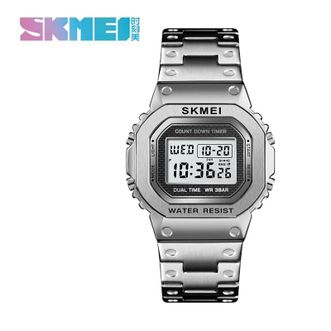 时刻美(Skmei) 手表 小方块 金属表壳 复古电子表 钢带(1456) 时刻美(Skmei) 手表 小方块 金属表壳 复古电子表 钢带(1456)