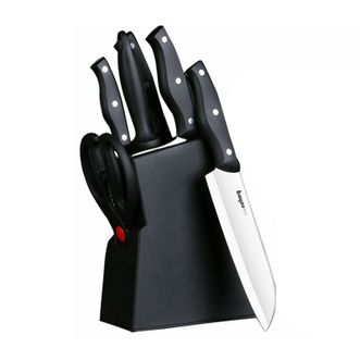 拜格刀具套装厨房全套不锈钢厨具家用菜刀双面菜板组合斩骨切片刀