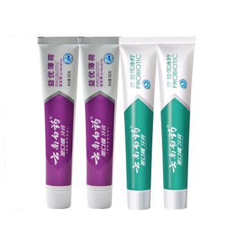 云南白药 105g*4支 (共420g)牙膏 益生菌牙膏亮白清新口气成人牙膏家庭装护龈护齿 云南白药 105g*4支 (共420g)牙膏 益生菌牙膏亮白清新口气成人牙膏家庭装护龈护齿