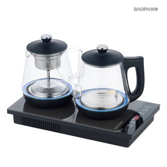豹牌  自动上水蒸茶套装BP-4213 煮水煮茶双壶同时工作 顺流式手柄上水 豹牌  自动上水蒸茶套装BP-4213 煮水煮茶双壶同时工作 顺流式手柄上水