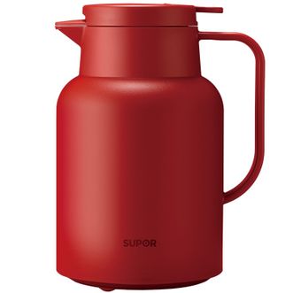 苏泊尔（SUPOR）保温壶热水瓶玻璃内胆保温水壶大容量1.45升 KC145GJ50/温莎红GT