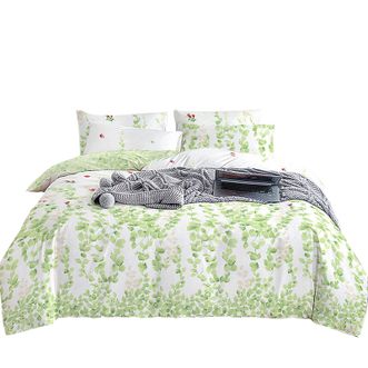 無印良品 四件套100%全棉床上用品 床单被罩被套200x230亭香叶影MJ-T2025-03001 無印良品 四件套100%全棉床上用品 床单被罩被套200x230亭香叶影MJ-T2025-03001