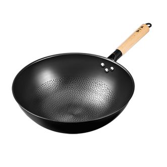 张小泉  炒锅无涂层铁锅锻打锤纹炒菜锅32cm(带盖) C30830200 张小泉  炒锅无涂层铁锅锻打锤纹炒菜锅32cm(带盖) C30830200