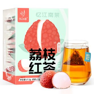 忆江南  荔枝红茶37.5g 荔枝干红茶 水果茶泡水独立包装