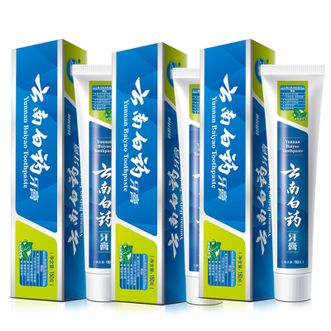 云南白药 150g*3支 (共450g) 牙膏清新口气牙龈护理减轻牙龈问题 薄荷香型老牌国货 云南白药 150g*3支 (共450g) 牙膏清新口气牙龈护理减轻牙龈问题 薄荷香型老牌国货