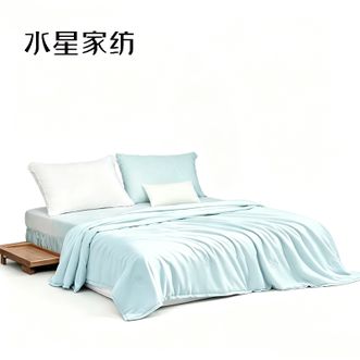 水星家纺 轻奢蚕丝被100%蚕丝填充50S莱赛尔亲肤丝滑透气不闷汗【线下专柜同款】 山茶花语·莱赛尔A类可水洗蚕丝被(明月青) 200cm×230cm 水星家纺 轻奢蚕丝被100%蚕丝填充50S莱赛尔亲肤丝滑透气不闷汗【线下专柜同款】 山茶花语·莱赛尔A类可水洗蚕丝被(明月青) 200cm×230cm
