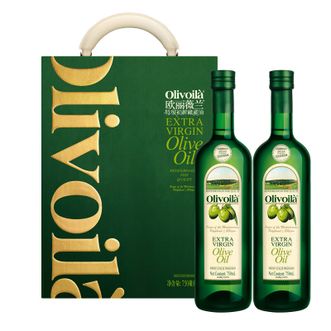 欧丽薇兰 Olivoila 食用油 橄榄油 特级初榨精装橄榄油750ml*2瓶 礼盒装 欧丽薇兰 Olivoila 食用油 橄榄油 特级初榨精装橄榄油750ml*2瓶 礼盒装