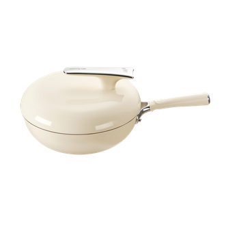 九阳/Joyoung 不粘锅钛景瓷含钛锅家用陶瓷炒菜锅炉灶通用32cm白色CF32健康0氟C722 九阳/Joyoung 不粘锅钛景瓷含钛锅家用陶瓷炒菜锅炉灶通用32cm白色CF32健康0氟C722