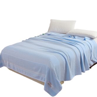 彩羊(Fazeya) 纯棉毛巾被蜂巢毛巾被全棉双人毯子单人棉毯夏季夏天空调被夏凉被 浅蓝色 180x220cm(1050g) 彩羊(Fazeya) 纯棉毛巾被蜂巢毛巾被全棉双人毯子单人棉毯夏季夏天空调被夏凉被 浅蓝色 180x220cm(1050g)