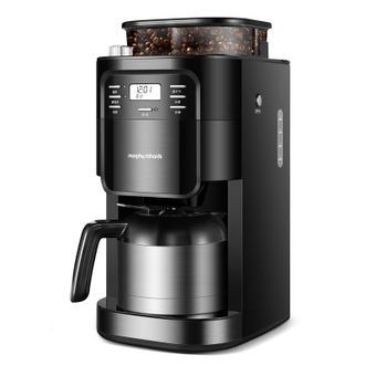 摩飞（Morphyrichards）咖啡机全自动磨豆家用办公咖啡机 双层保温咖啡壶豆粉两用MR1028