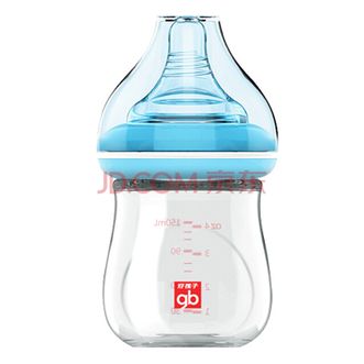 好孩子 母乳实感宽口径新生儿玻璃奶瓶120ML 拥抱系列