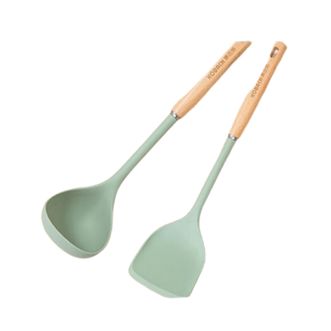 康巴赫 硅胶铲勺护锅铲汤勺不伤锅耐高温低音烹饪炒菜铲子不粘锅煎锅厨房家用专用铲子汤勺 绿色硅胶铲勺两件套 康巴赫 硅胶铲勺护锅铲汤勺不伤锅耐高温低音烹饪炒菜铲子不粘锅煎锅厨房家用专用铲子汤勺 绿色硅胶铲勺两件套