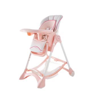 Pouch宝宝餐椅多功能婴儿可折叠便携式坐椅K05MAX赫丽尔粉
