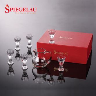 德国Spiegelau进口水晶玻璃小号白酒杯礼盒厚底中式白酒分酒壶6杯1壶礼盒装