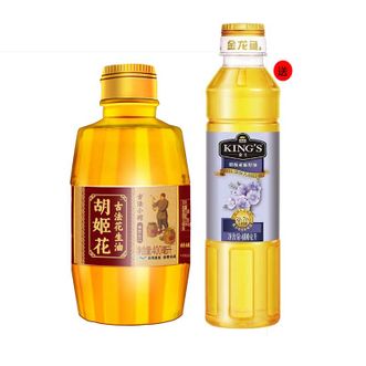胡姬花 古法小榨花生油400ml赠亚麻籽油400ml小瓶食用油组合 胡姬花 古法小榨花生油400ml赠亚麻籽油400ml小瓶食用油组合