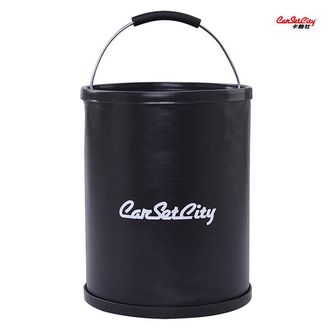 卡饰社（CarSetCity）汽车收纳桶 多功能折叠洗车水桶 户外旅行便携垂钓桶 约13L CS-83077