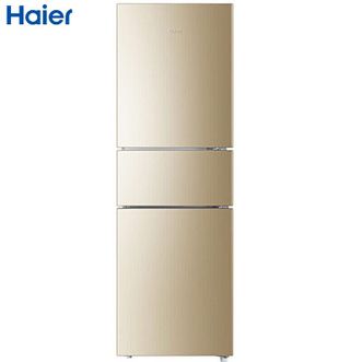 海尔（Haier）冰箱BCD-216WMPT三门风冷无霜大容量家用小型电冰箱金色节能静音中门软冷动