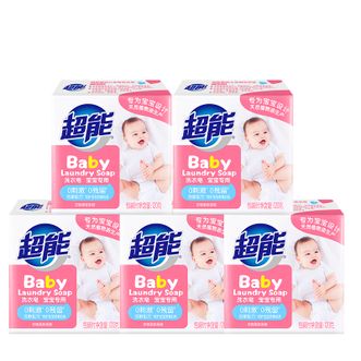 超能婴幼儿专用洗衣皂120gx5块 安全无添加肥皂去奶渍