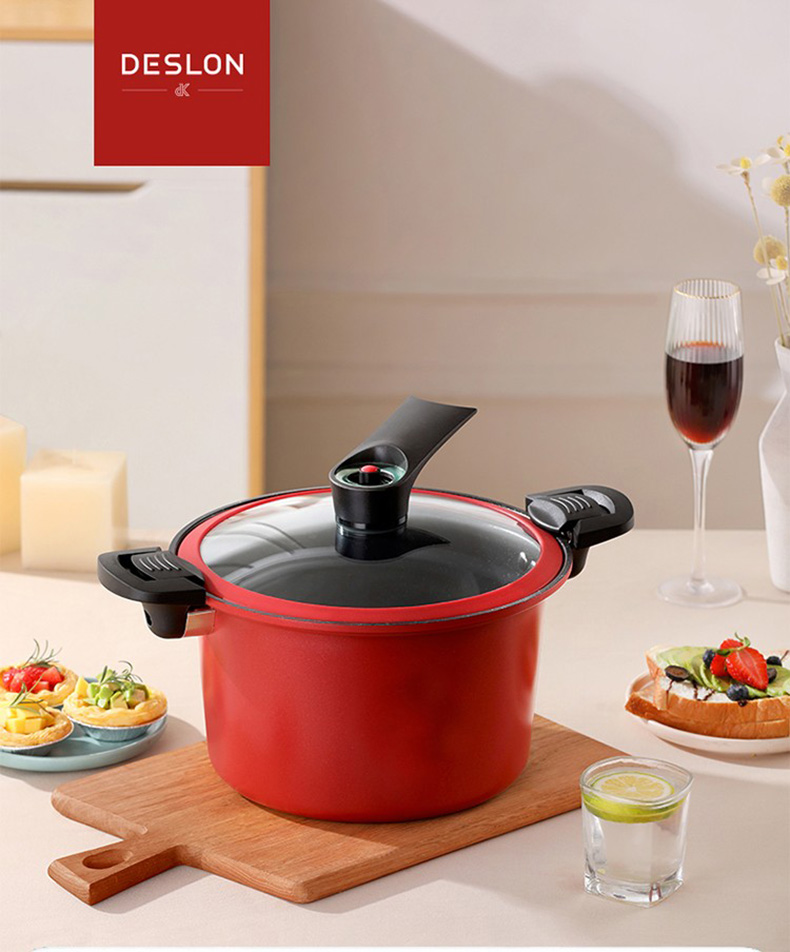 德世朗deslon35麦饭石抗菌不粘微压营养锅ldfst832a