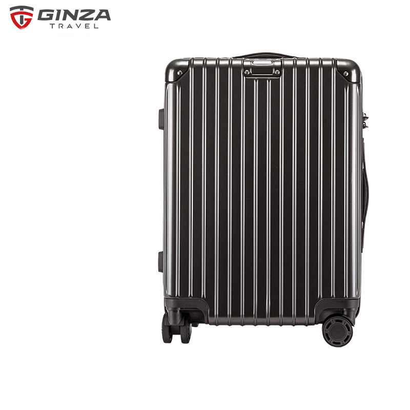 银座ginza复古商务拉链拉杆箱26英寸深灰