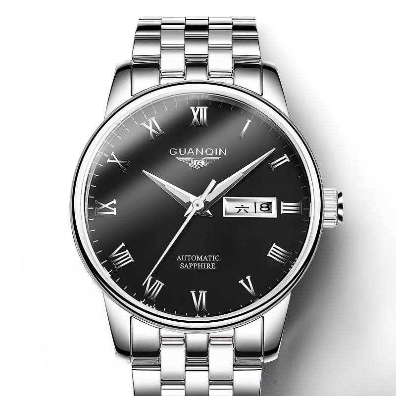 冠琴男式手表 男防水夜光男生石英表 男表钢带时尚潮流男士腕表 16025