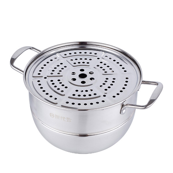 知音商城 厨具 烹饪锅具 蒸锅 现代工匠 乐厨汤蒸锅 双层复合底 韩尚