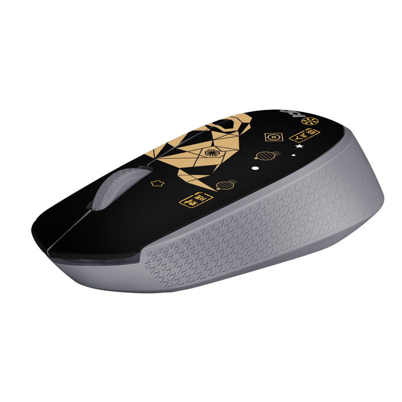 罗技/logitech m188 旺财祝福版礼品定制 电脑办公无线鼠标