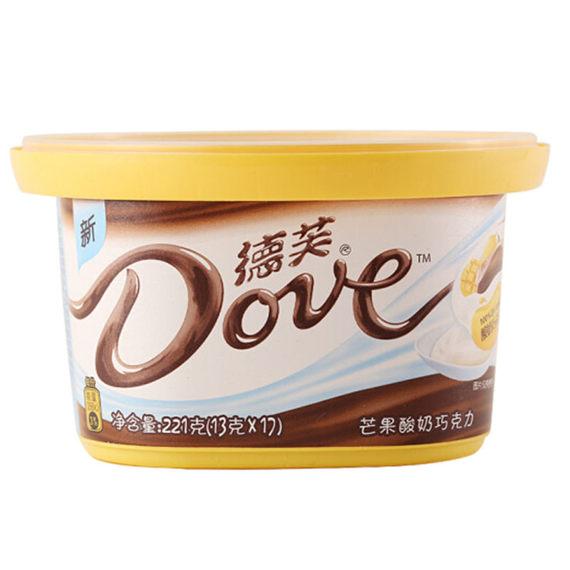 德芙酸奶芒果牛奶巧克力碗装221克