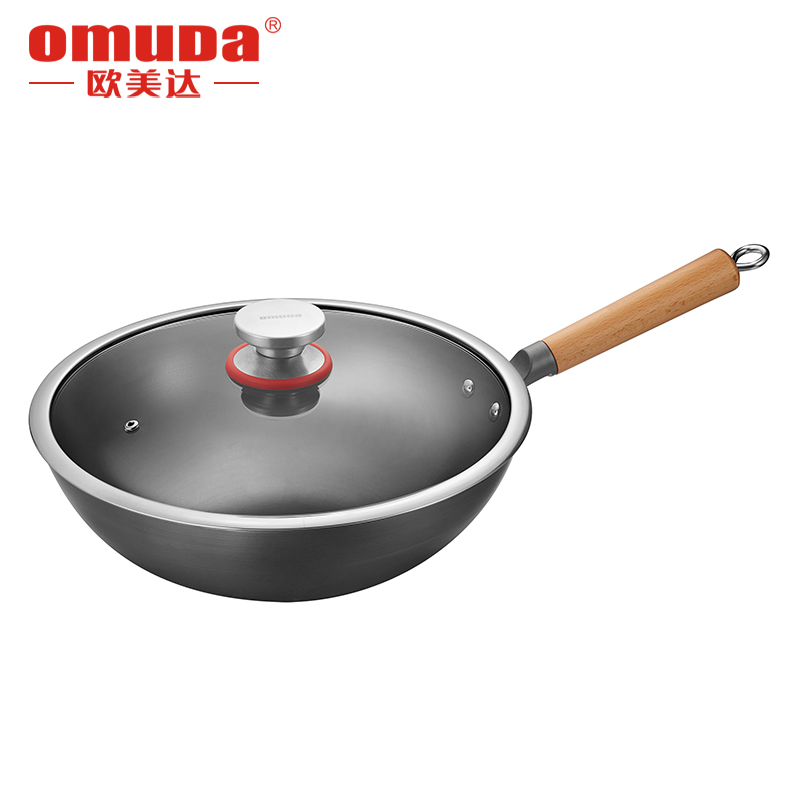 欧美达国匠系列中式精铁炒锅a款32cmjtc32a
