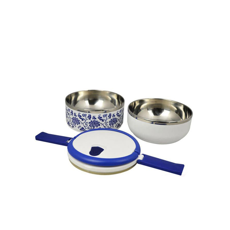 乐克尔(lecker) 青花瓷饭盒 不锈钢保温饭盒kr-s08