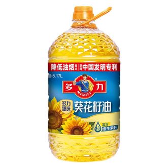 多力/Mighty  葵花籽油物理压榨食用油 多力臻选葵花籽油5.17L/桶