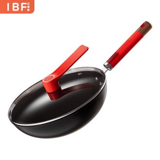 艾博菲（IBF）  龙马精神金刚炒锅 家用不粘锅精铁炒锅健康无涂层铁锅炒锅IBF231101CG