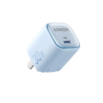 安克  30W冰点快充充电器  30W氮化镓芯片低温快充充电头  适配多款手机  蓝色