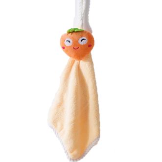 多喜爱/Dohia  萌宠挂式擦手巾 洗脸毛巾  笑脸萝卜