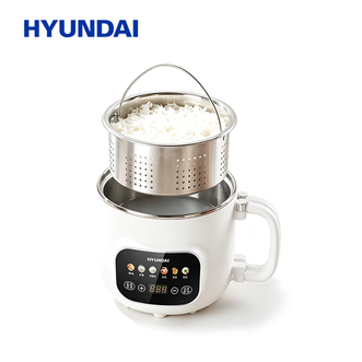 Hyundai  迷你电煮锅 可预约保温 DZG-B600（蒸笼+沥米篮）