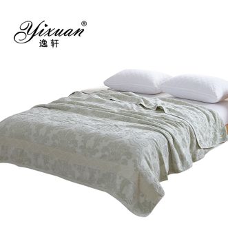 逸轩/yixuan  老式怀旧国民纯棉毛巾被-欧典风尚-墨绿-150*200cm