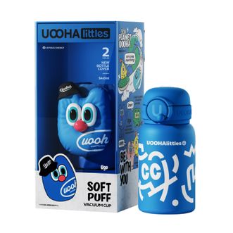 UOOHA Littles  小不点泡芙保温杯 高颜值 大容量水杯 悠哈音乐节悠果 蓝UBW05-B