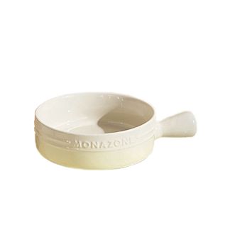 摩登主妇  MONAZONE陶瓷手柄碗  6英寸 白色款  家庭饭碗面碗宝宝辅食碗沙拉碗碗碟烤碗厨房餐具用品