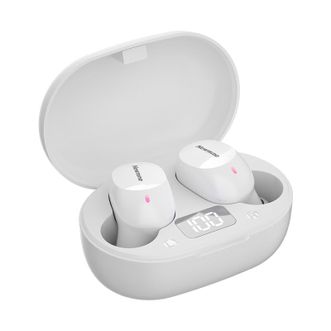 纽曼（Newmine）  双耳运动降噪便携入耳迷你豌豆持久续航TWS真无线蓝牙耳机 白色