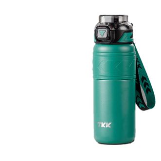 TKK  茶水分离泡茶水杯子不锈钢大容量运动壶 迈越保温杯700ml 松杉绿 TKK2025
