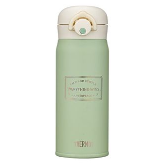 膳魔师（THERMOS）  儿童直饮保温高档礼品杯400ml高真空内外纯钛杯便携户外男女TCTP-400 GG绿色