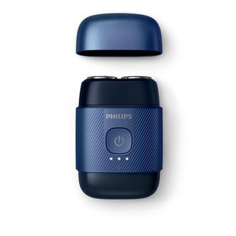 飞利浦/Philips  剃须刀电动鹅卵石便携式刮胡刀胡须刀全身水洗送男友送长辈 S891/05【蓝宝石】 便携装