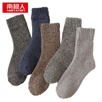 南极人（Nanjiren）  秋冬加厚保暖男士中筒袜 5双装 ZN-WZM017