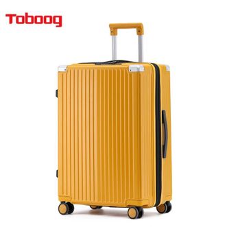 途帮Toboog  多功能行李箱可扩展大容量密码箱万向轮轻音箱2022拉链款 24寸黄色