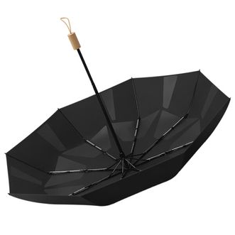 美度（MAYDU）   晴雨伞抗风商务免折叠秒收伞加固双排伞骨三折木柄记忆贴片学生可用