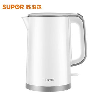 苏泊尔/Supor  电水壶热水壶 1.5升双层隔热防烫电热水壶 316L不锈钢烧水壶