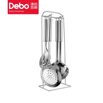 德铂（Debo）  萨特兰厨房烹饪用具五件套 家用不锈钢锅铲汤勺漏勺饭勺套装