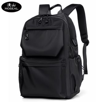 漫山/MOSEAL  休闲双肩包男士高级感户外旅行背包防水电脑背包时尚旅游书包 MS-F1828